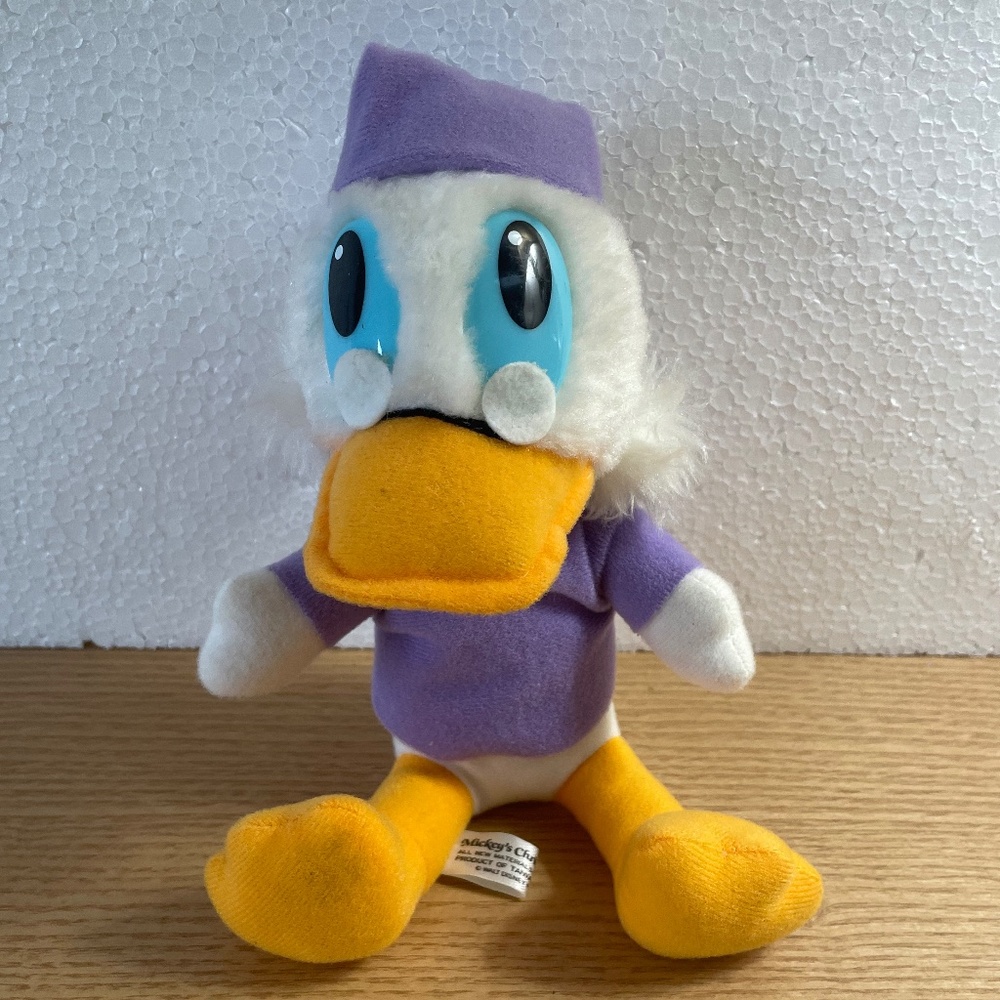 Vintage Disney Mickey's Christmas Carol Plush Scrooge McDuck 1984 Stuffed Animal